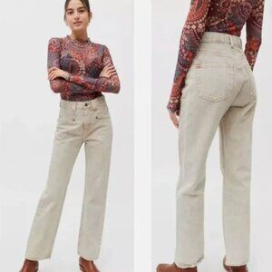 BDG Urban outfitters High-Waisted Cowboy cream jeans women sz 26 NWOT--Rtl $130